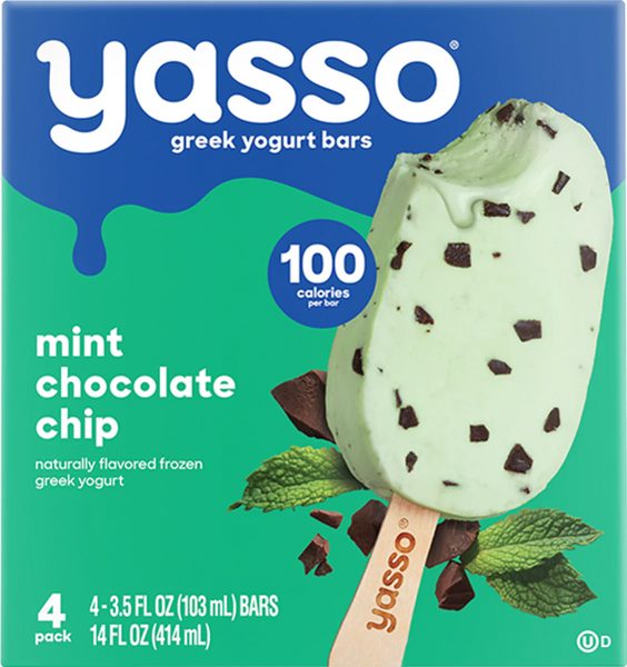 GREEK YOGURT BAR *4 YASS MINT CHOCOLATE Nature Sante
