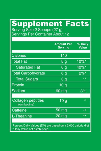 Vital Proteins Matcha Collagen Latte Unflavored 11.6 oz (329 g)
