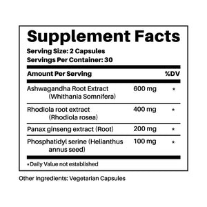 ADRENAL COMPLEX 60 CAPS JUST.INGREDIENTS