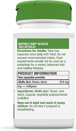 ALFALFA 100CAP LUZERNE NATURE'S WAY