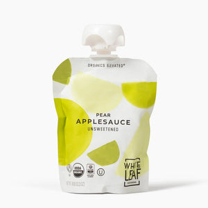 APPLESAUCE 4*90G PEAR UNSWEETENED WHITE LEAF