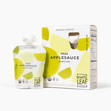 APPLESAUCE 4*90G PEAR UNSWEETENED WHITE LEAF