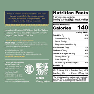 CHIPS 140G VANDY HERBES DE  PROVENCE