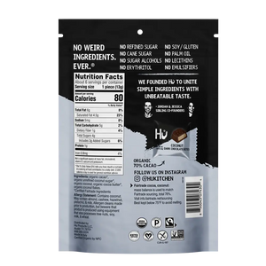 CHOCOLATE BITES 77G  DARK CREAMY COCONUT HU