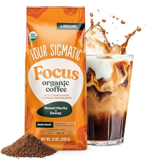 DARK ROAST COFFEE GROUND WITH LION'S MANE  AND CHAGA 340G