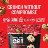 COOKIE BITES 155G CRANBERRY VANILLA EVERY BODY EAT