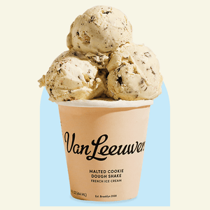 CREME GLACE 473ML MALTED CHOCO CHIP COOKIE DOUGH LEEWEN