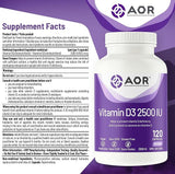 D3 VIT.120CAP 2500IU AOR