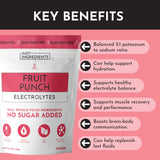 ELECTROLYTES 289G FRUIT PUNCH JUST INGREDIENTS