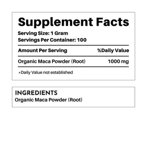 MACA 100G ORGANIC JUST.INGREDIENTS