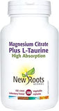MAGNESIUM CITRATE L- TAURINE 180 V CAPS  NEW ROOTS