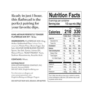 MIX FLOUR 466G FLATBREAD KING ARTHUR