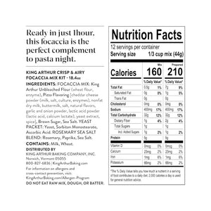 MIX FLOUR KING ARTHUR 522G FOCACCIA