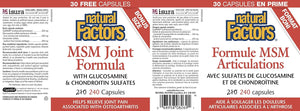 MSM JOINT 180CAP NFACTORS