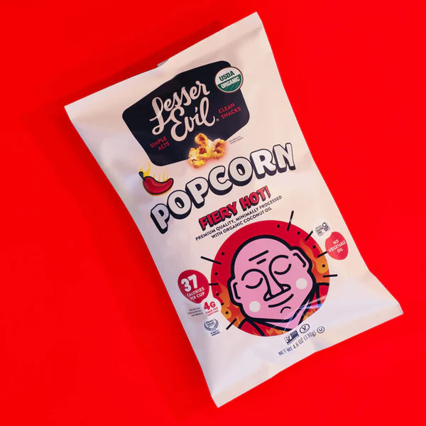POPCORN 130G FIERY HOT LESSERS – Nature Sante