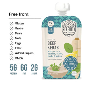 POUCH 99G BEEF KEBAB SERENITY KIDS
