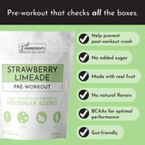 PRE-WORKOUT 480g JUST.INGREDIENTS STRAWBERRY LIMEADE
