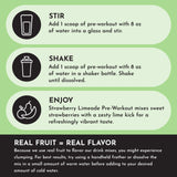 PRE-WORKOUT 480g JUST.INGREDIENTS STRAWBERRY LIMEADE