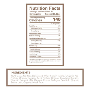 CHOCOLATE PROTEIN 14 PACKETS * 22G JUST.INGREDIENTS