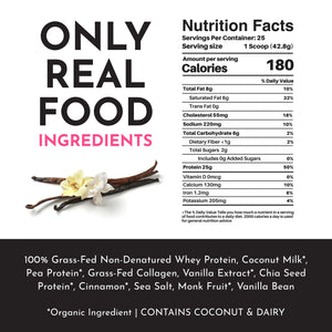 PROTEIN 1070G NSF VANILLA BEAN  JUST. INGREDIENTS