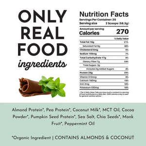 PROTEIN 1071 VEGAN MINT CHOCOLATE  JUST.  INGREDIENTS