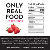 PROTEIN  NSF 1128G STRAWBERRIES & CREAM JUSTIN INGREDIENTS