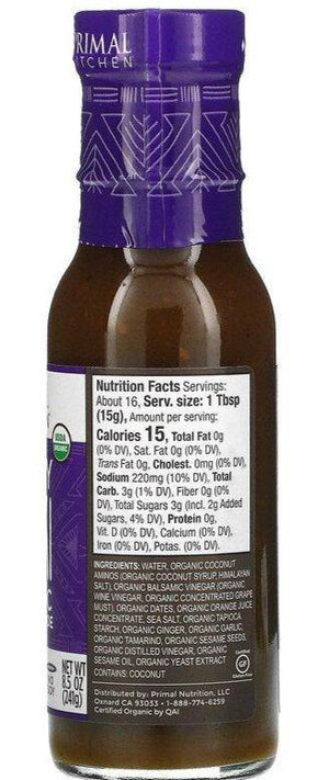 TERIYAKI SAUCE 241G NO SOY PRIMAL KITCHEN