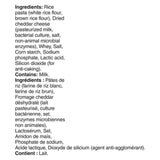 PÂTES DE RIZ &amp; CHEDDAR 170G SANS GLUTEN