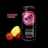 RIOT 473ML ENERGY STRAWBERRY LEMONADE