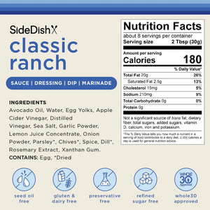 SAUCE 227G DRESSING RANCH  SIDE DISH