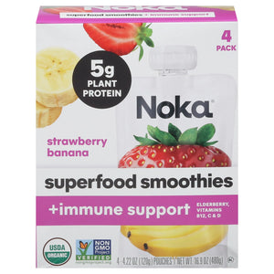 SMOOTHIE 4 PACK STRAWBERRY  BANANA NOKA