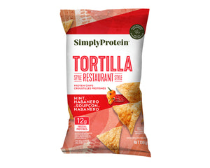 TORTILLA CHIPS 130G HABANERO SIMPLY PROTEIN