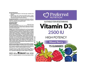 VITAMIN D3 2500 IU 75 GUMMIES