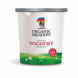 YOGURT 750G PLAIN ORGANIC MEADOWS 3.8%