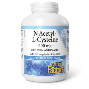 Natural Factors N-Acetyl-L-Cysteine  600 mg  180 Vegetarian Capsules