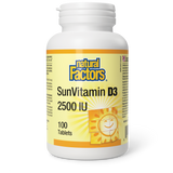 Natural Factors SunVitamin D3  2500 IU  100 Tablets