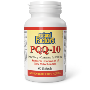 Natural Factors PQQ-10  PQQ 20 mg · Coenzyme Q10 200 mg  60 Softgels