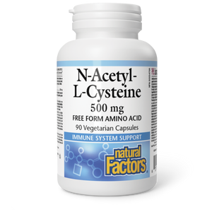 Natural Factors N-Acetyl-L-Cysteine  500 mg  90 Vegetarian Capsules