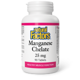 Natural Factors Manganese Chelate   25 mg  90 Tablets