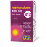 Natural Factors Vitamin B12 Methylcobalamin  1000 mcg  90 Sublingual Tablets