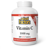 Natural Factors Vitamin C   plus Bioflavonoids & Rosehips   1000 mg  210 Tablets
