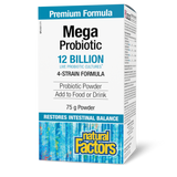 Natural Factors Mega Probiotic  12 Billion Live Probiotic Cultures  75 g Powder