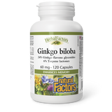 Natural Factors Ginkgo biloba  60 mg  120 Capsules