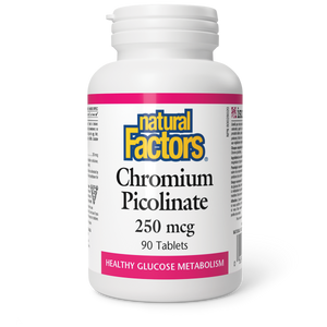 Natural Factors Chromium Picolinate  250 mcg  90 Tablets