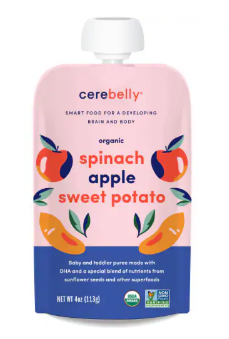POUCH 113G CEREBELLY SPINACH APPLE SWEET POTATO