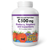 Natural Factors C 500 mg 100% Natural Fruit Chew  500 mg  90 Chewable Wafers Blueberry, Raspberry and Boysenberry