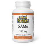 Natural Factors SAMe   200 mg  30 Enteric Coated Tablets