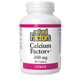 Natural Factors Calcium Factor+® Citrate  350 mg  90 Tablets