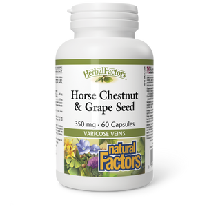 Natural Factors Horse Chestnut & Grape Seed  350 mg  60 Capsules