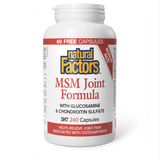 Natural Factors MSM Joint Formula with Glucosamine & Chondroitin Sulfates     240 Capsules
